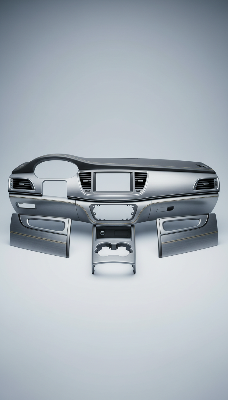 Brushed Aluminum Dash Trim Kit for Mercedes