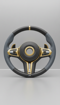 Heritage Gold-Accented Steering Wheel Overlay for BMW