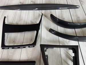 BMW 1 SERIES E81 E82 E88 CARBON FIBRE INTERIOR TRIM SET M PERFORMANCE LHD