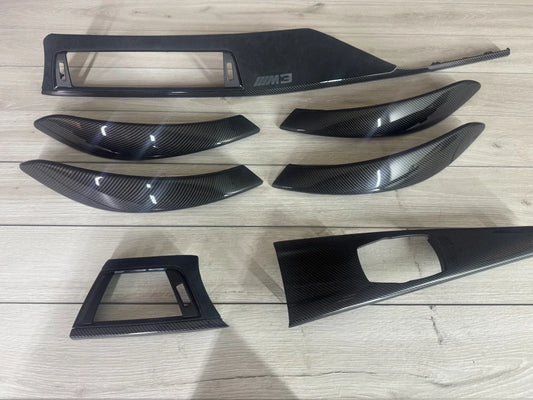 BMW F80 M3 F30 F32 F34 F36 Carbon fiber Alcantara Interior trim parts SET LHD