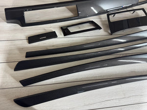 BMW E60 E61 CCC LCI Interior trim parts SET Carbon FIBER LHD