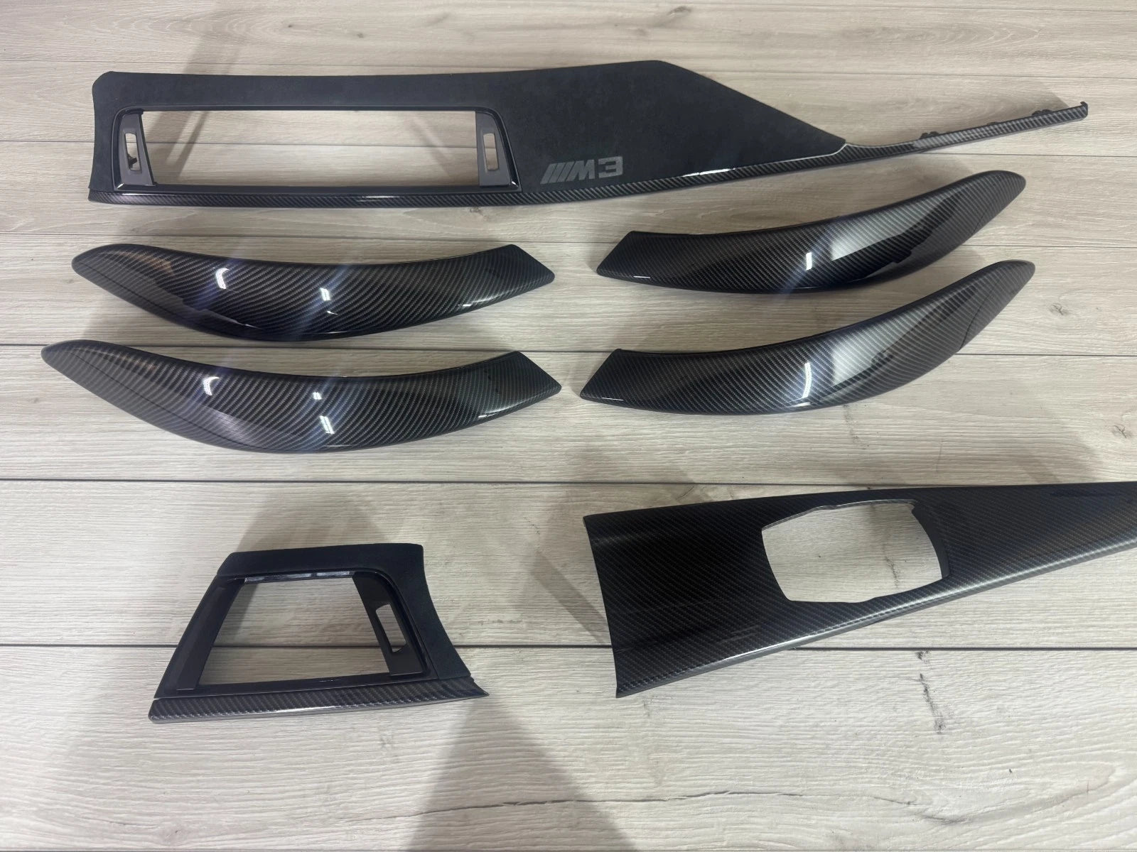BMW F80 M3 F30 F32 F34 F36 Carbon fiber Alcantara Interior trim parts SET LHD