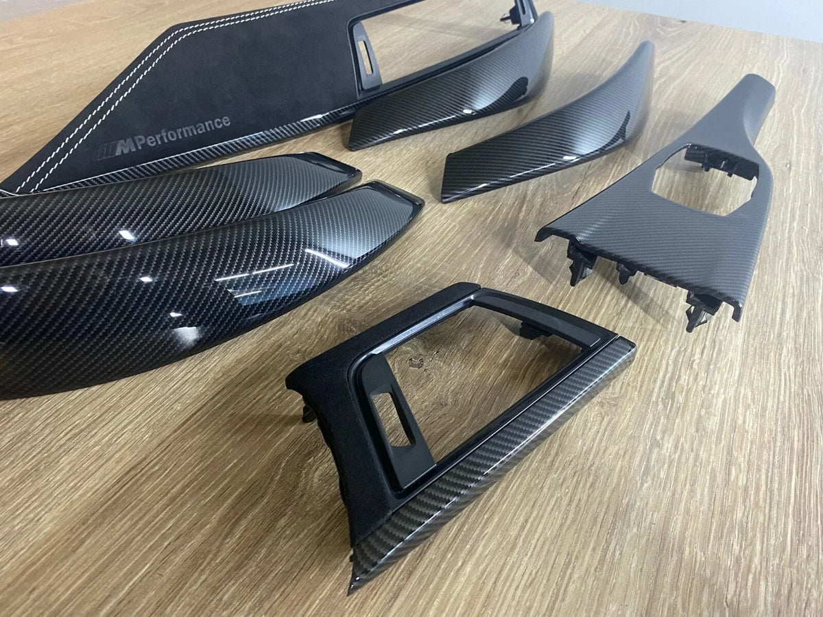 BMW 3 4 SERIES F30 F32 M PERFORMANCE INTERIOR TRIM ALKANTARA CARBON FIBRE RHD