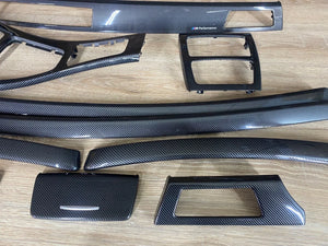 BMW E92 LHD Carbon Fiber Interior Trim Set M Performance NO NAVIGATION