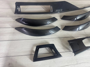 BMW F80 M3 F30 F32 F34 F36 Carbon fiber Alcantara Interior trim parts SET LHD