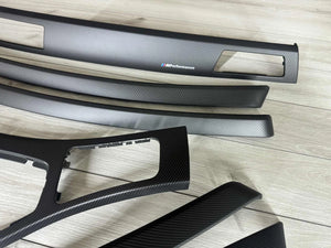 BMW E90 E91 M performance Interior Trim SET MATTE CARBON FIBER LHD NON IDRIVE