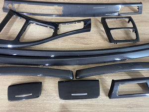 BMW E92 LHD Carbon Fiber Interior Trim Set M Performance NO NAVIGATION