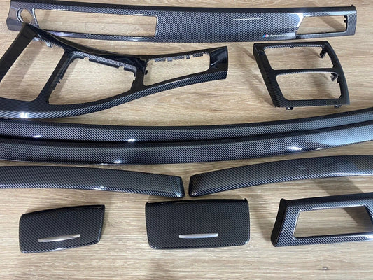 BMW E92 LHD Carbon Fiber Interior Trim Set M Performance NO NAVIGATION