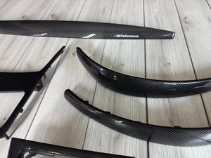 BMW 1 SERIES E81 E82 E88 CARBON FIBRE INTERIOR TRIM SET M PERFORMANCE LHD