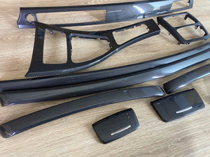 BMW E92 LHD Carbon Fiber Interior Trim Set M Performance NO NAVIGATION