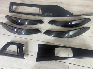 BMW F80 M3 F30 F32 F34 F36 Carbon fiber Alcantara Interior trim parts SET LHD